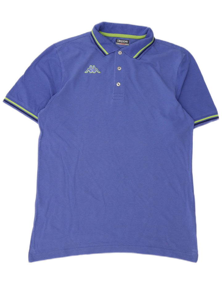Polo Kappa Hombre Grande Azul Algodón
