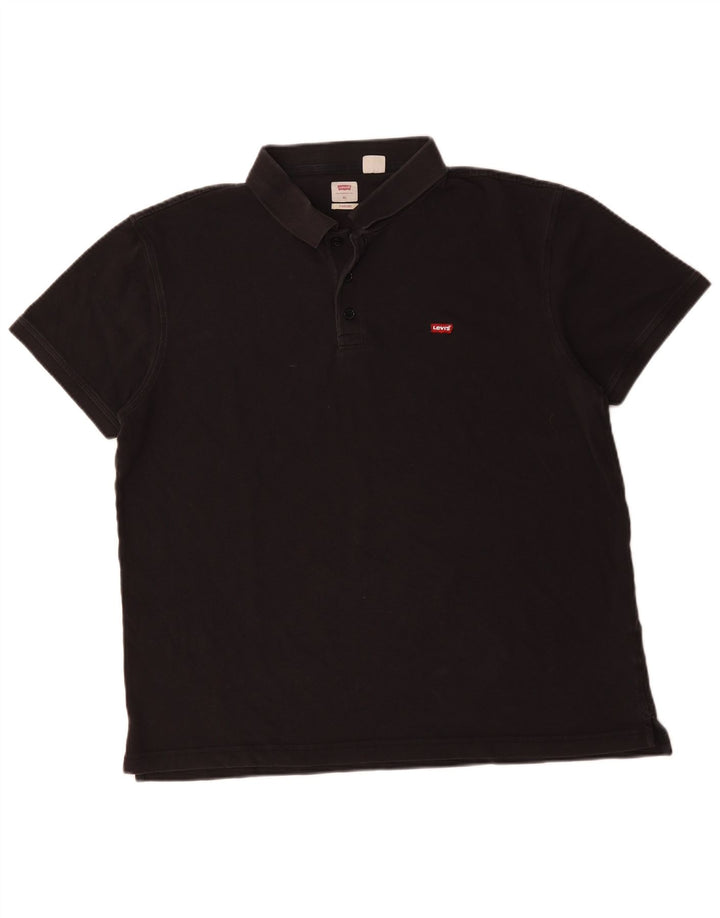 LEVI'S Polo de ajuste estándar para hombre XL Algodón negro