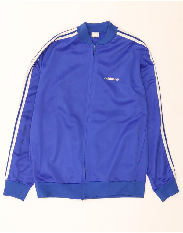 Adidas Hombre Chándal Top Chaqueta Grande Azul Poliéster