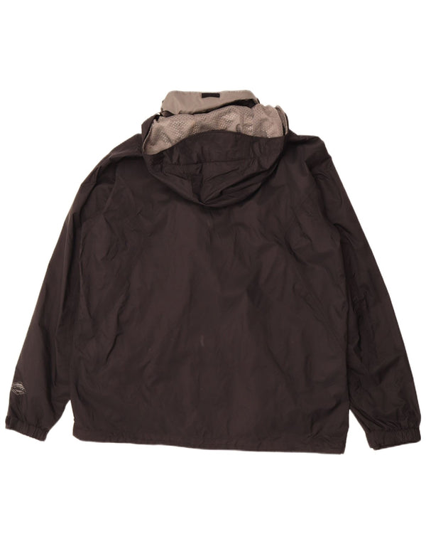 Columbia Chaqueta cortavientos con capucha para hombre UK 42 XL Nylon negro