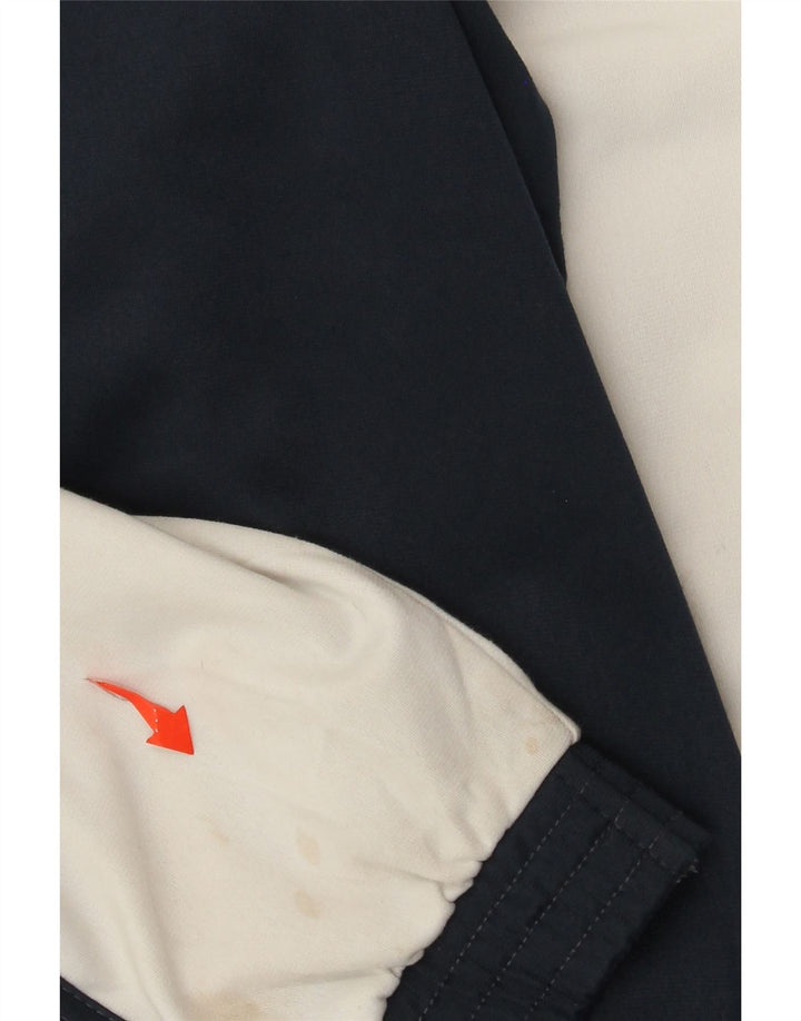 Champion Chaqueta de chándal para hombre, talla grande, poliéster con bloques de color azul marino