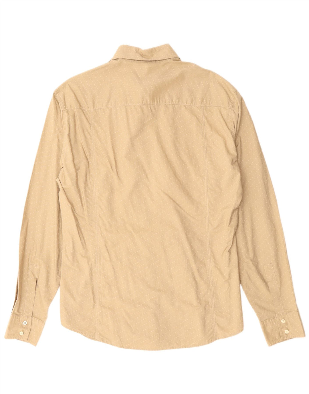 Armani Jeans Camisa Hombre Grande Beige Rayas Algodón