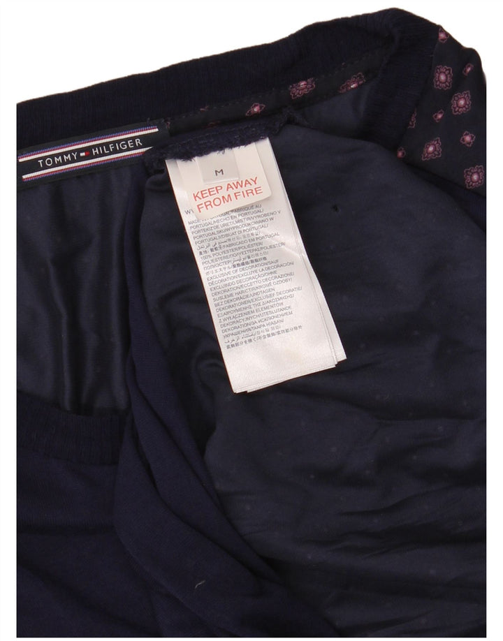 Tommy Hilfiger Top para mujer de manga larga UK 40 Medio azul marino geométrico