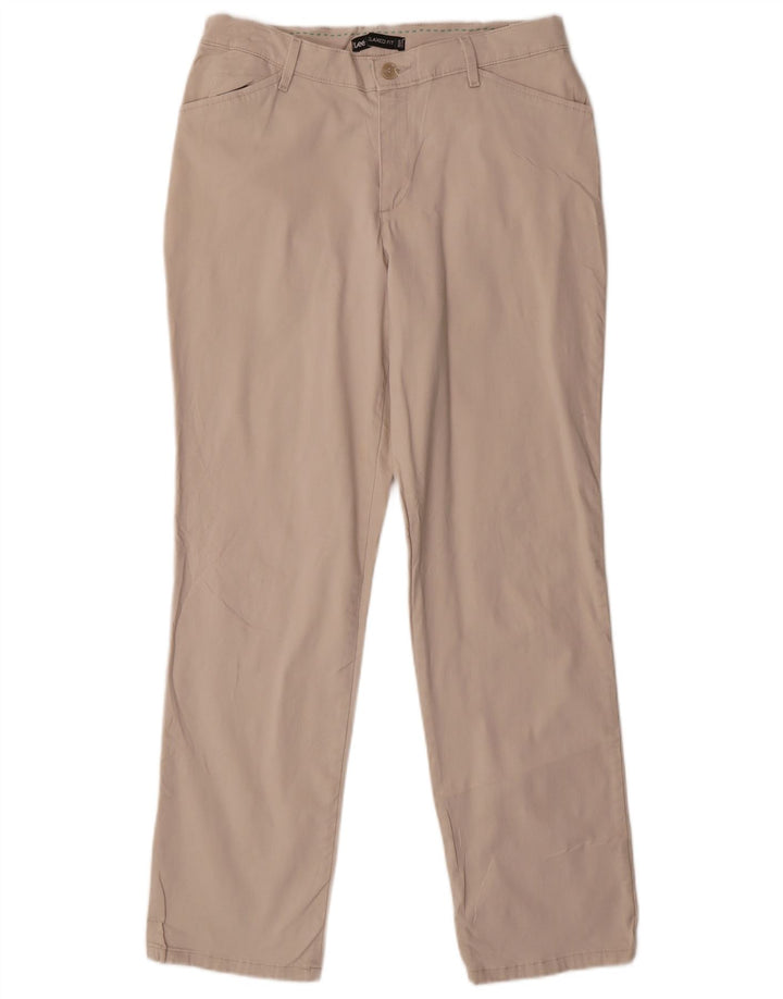 Lee Pantalones casuales de ajuste relajado para mujer US 8 Medium W30 L30 Algodón beige