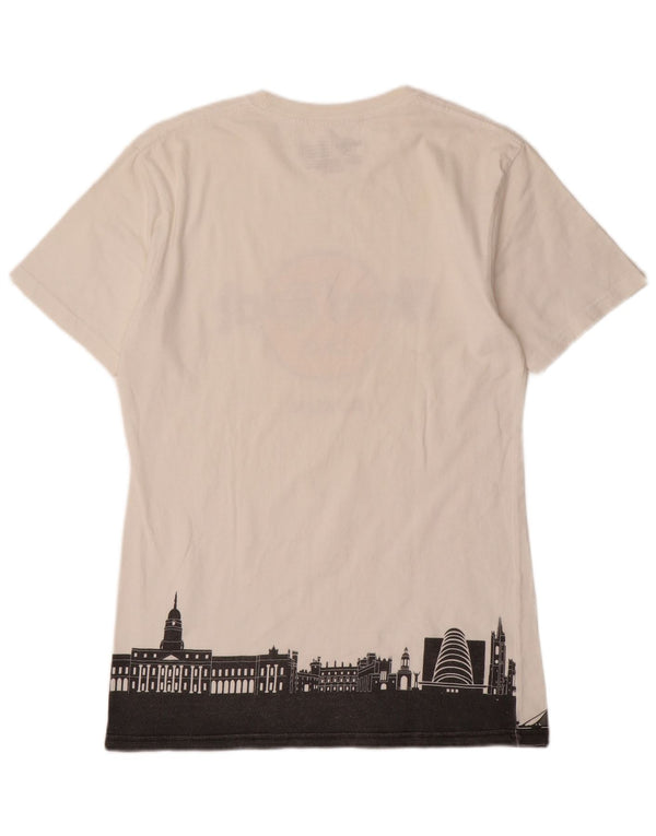 Hard Rock Cafe - Camiseta con gráfico de Dublín para hombre, algodón blanco mediano