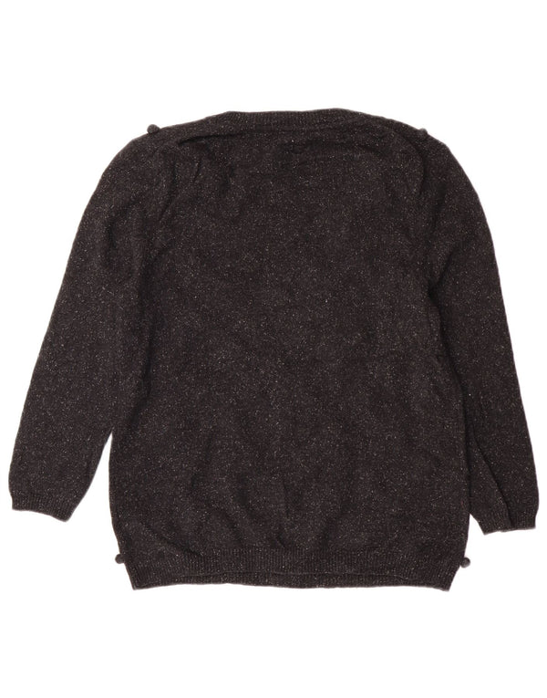 Hobbs Suéter con Cuello Barco para Mujer UK 14 Medium Black Wool Classic