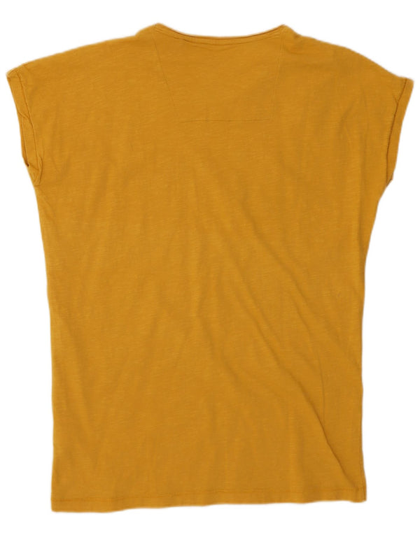 Weird Fish Camiseta gráfica para mujer Top UK 10 Small Yellow Cotton