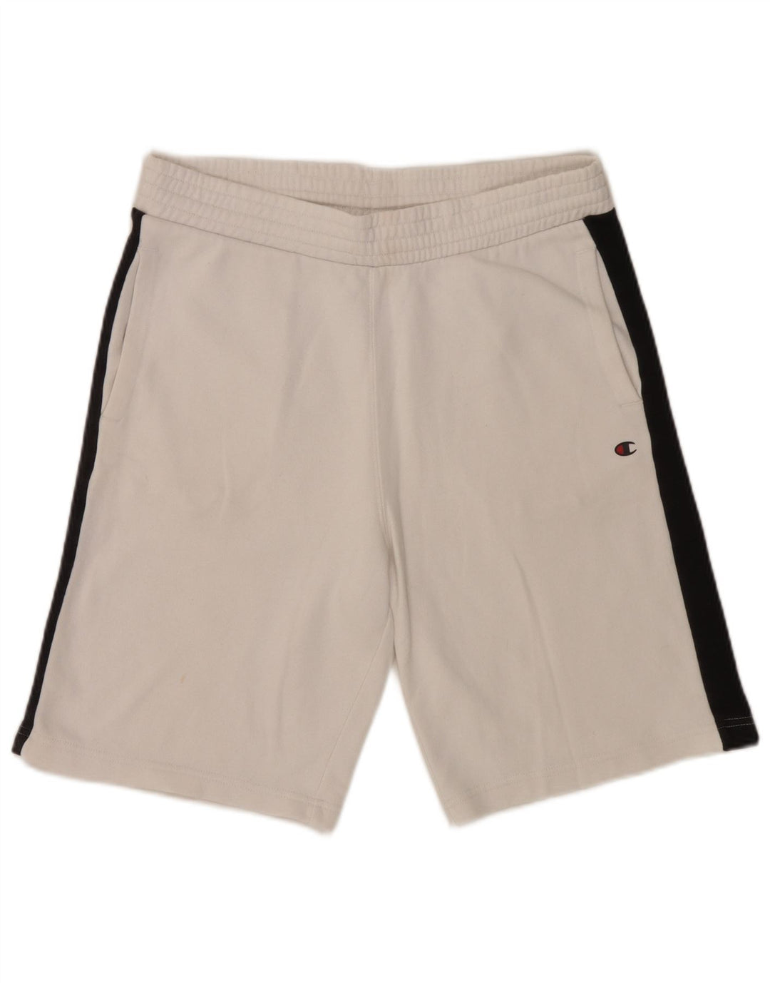 Champion Shorts deportivos para hombre de algodón color block blanco grande