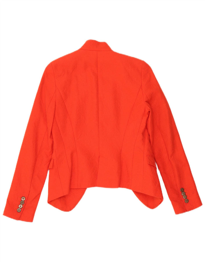 Zara Mujer Chaqueta Americana Abierta UK 6 XS Rojo