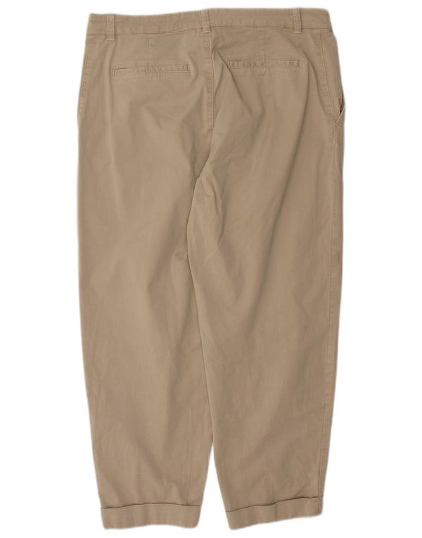 Zara Mujer Pantalones Cortos Tapered EU 40 Medium W30 L25 Beige