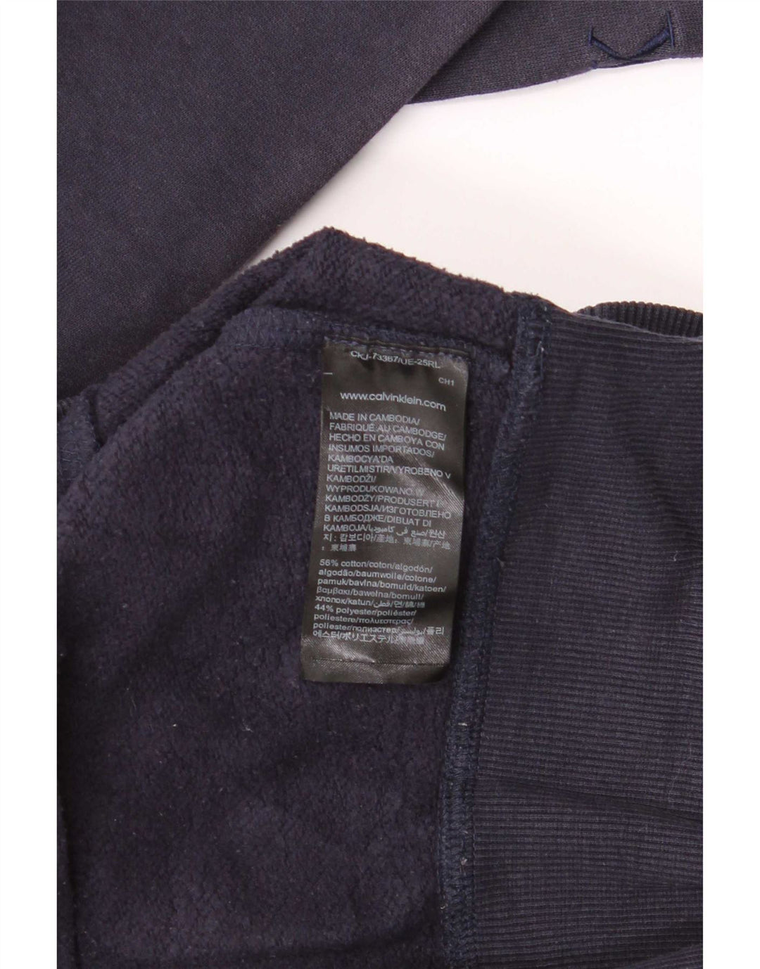 Calvin Klein Jeans Hombre Sudadera Jumper Medium Azul Marino Algodón