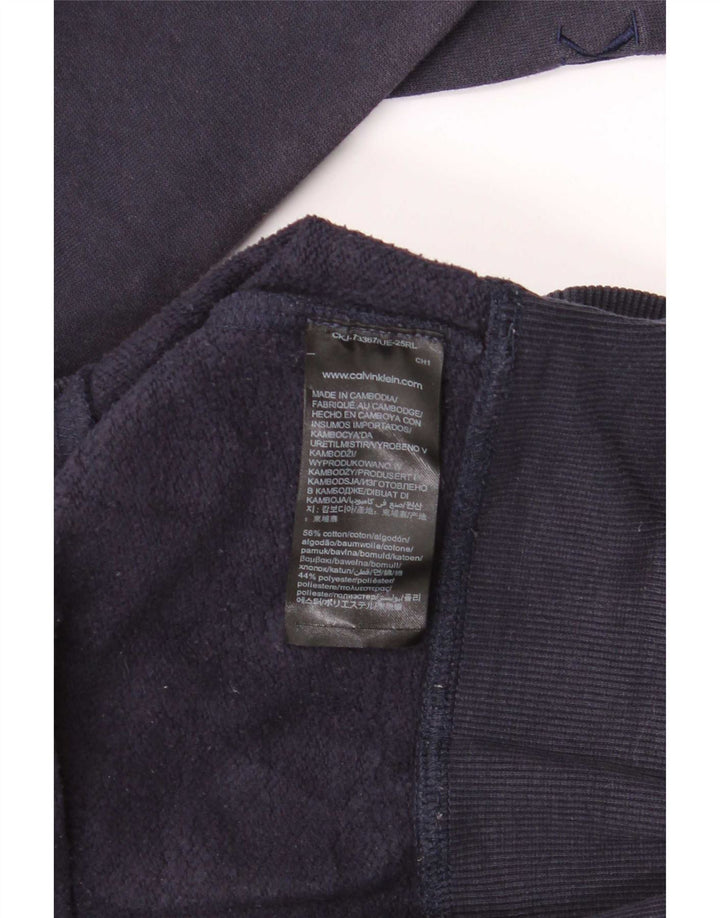 Calvin Klein Jeans Hombre Sudadera Jumper Medium Azul Marino Algodón