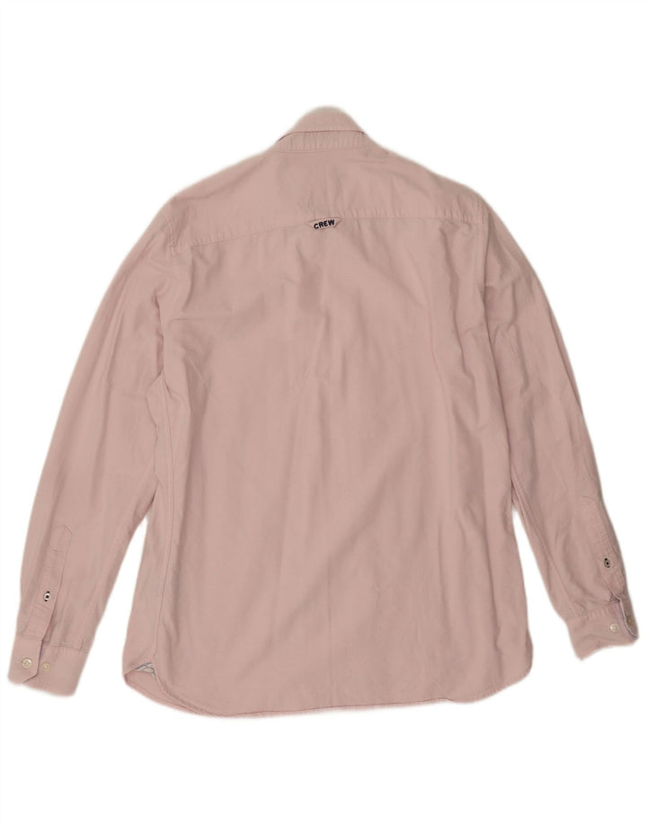 Crew Clothing Camisa ajustada para hombre de algodón rosa medio