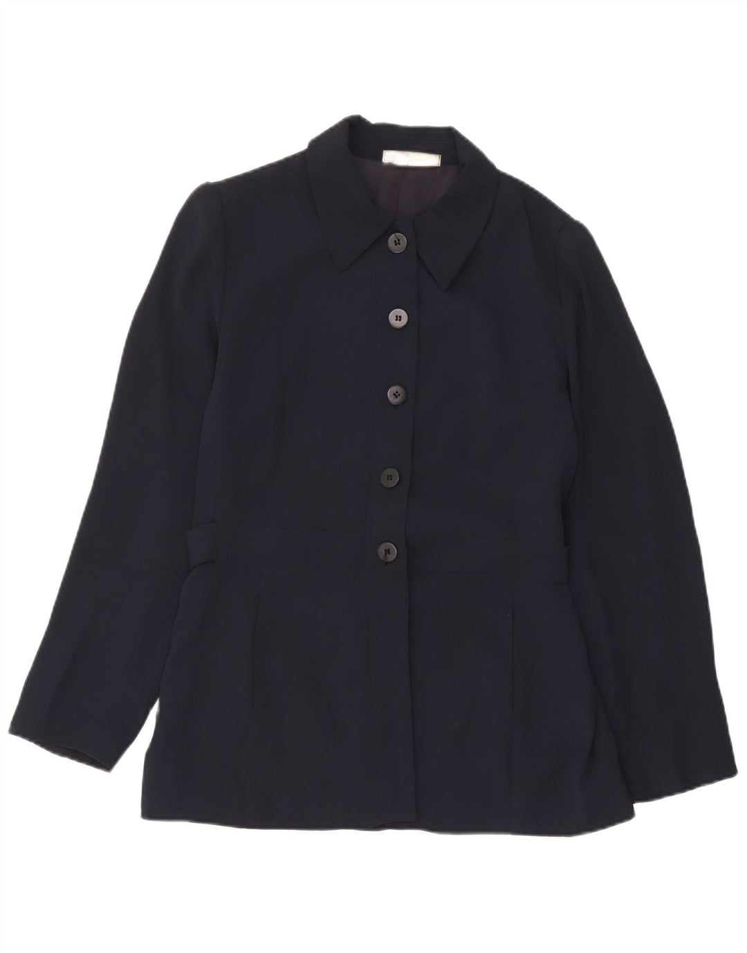 Zara Chaqueta Blazer De 5 Botones Para Mujer EU 42 Grande Rayón Azul Marino