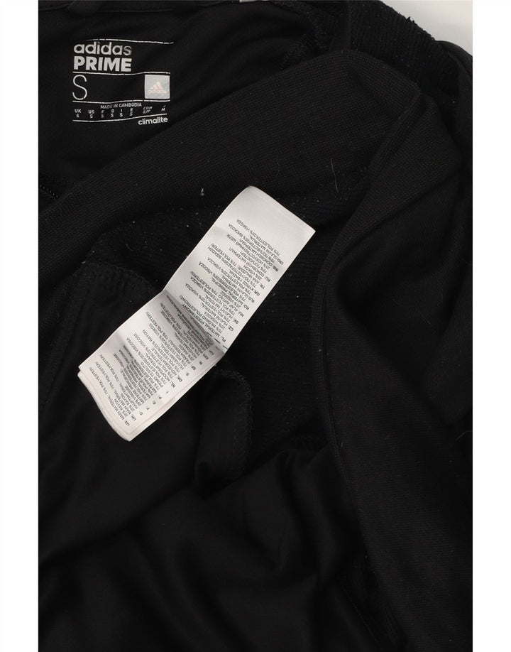 Adidas - Sudadera con capucha para hombre con cremallera gráfica, talla pequeña, poliéster negro