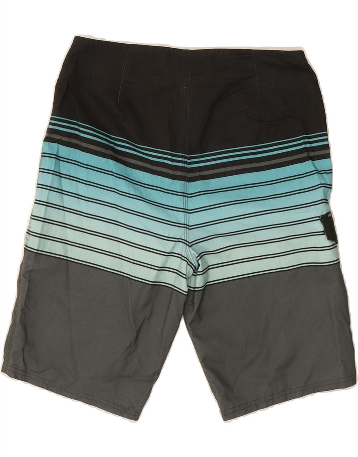 O'NEILL Mens Swimming Shorts Small Grey Striped Polyester Vintage O'Neill and Second-Hand O'Neill from Messina Hembry 