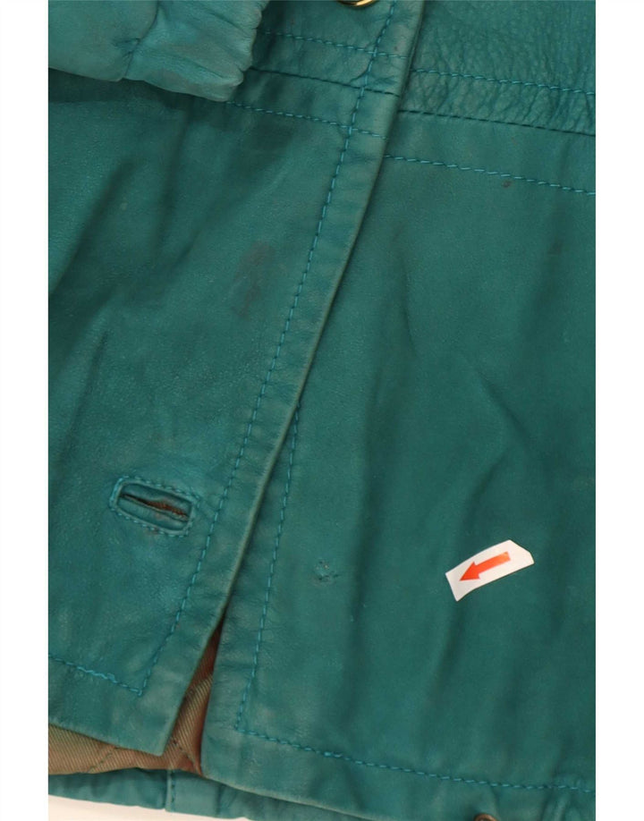 Vintage mujer de gran tamaño chaqueta cortavientos con capucha IT 44 Verde Medio