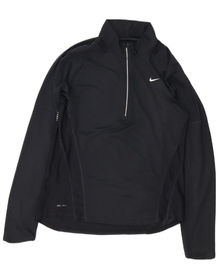 Nike Hombre Dri Fit Jersey Chándal Top UK 38/40 Medium Azul Marino