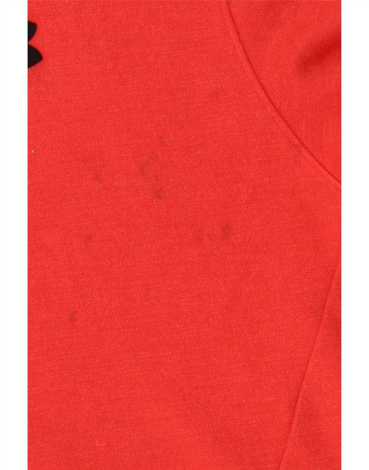 UNDER ARMOUR Sudadera con capucha para niño 15-16 años XL Algodón rojo