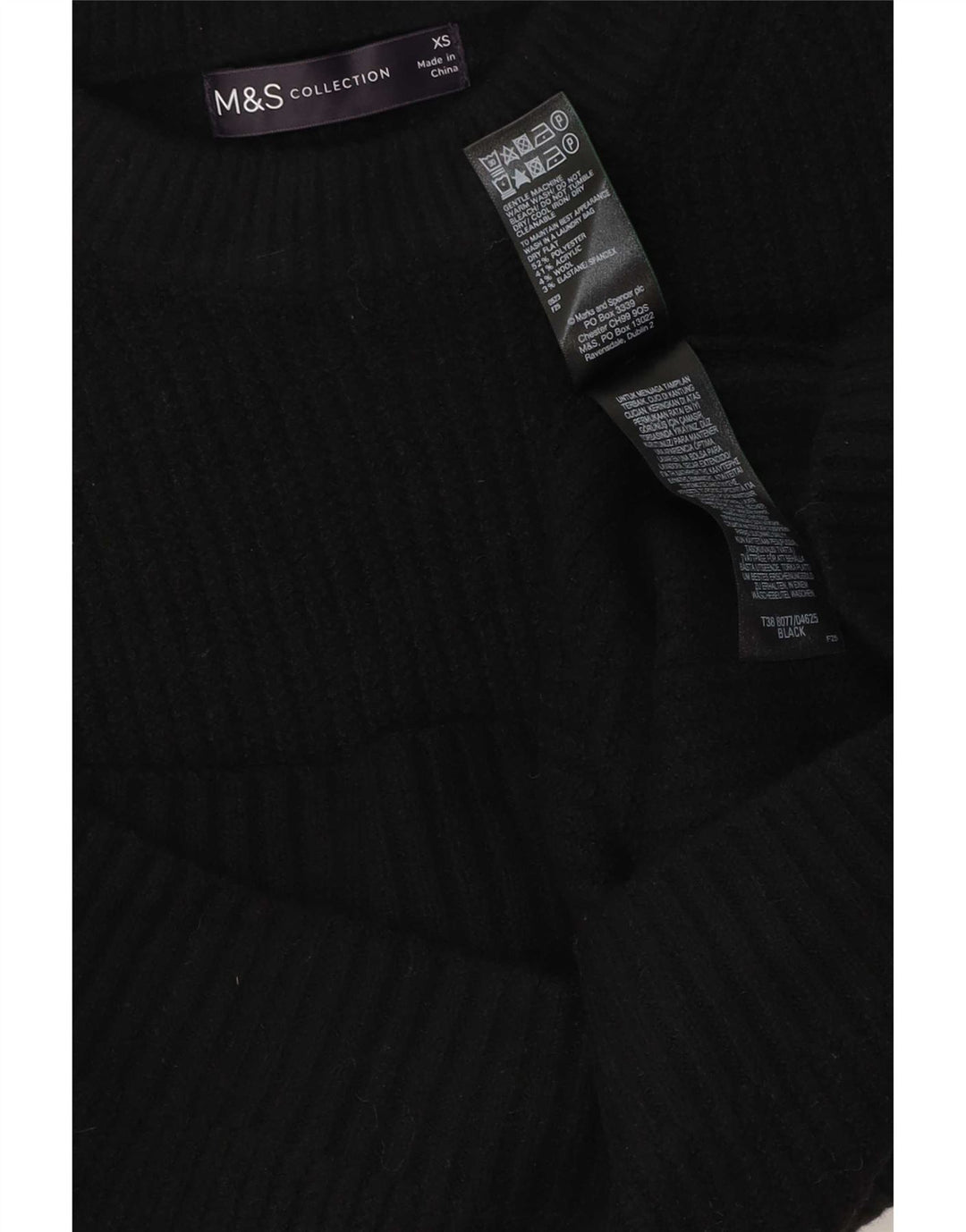 Marks & Spencer Camiseta sin mangas para mujer UK 6 XS Poliéster negro