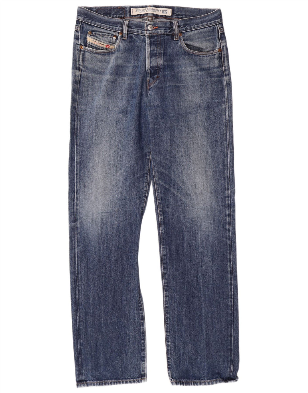 DIESEL Vaqueros rectos para hombre W34 L33 Azul Algodón Clásico