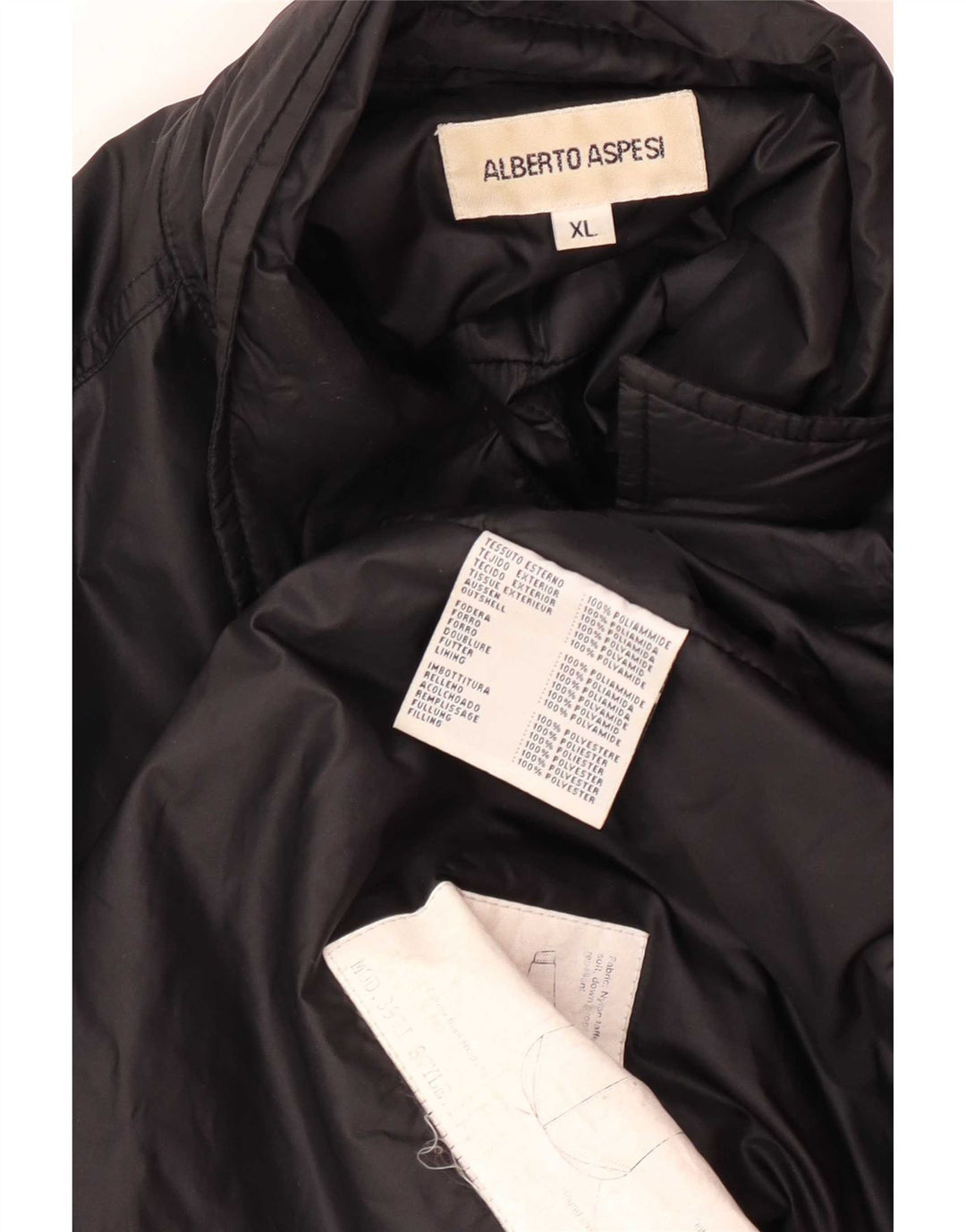 Alberto Aspesi Cazadora Bomber Hombre UK 42 XL Poliamida Negra