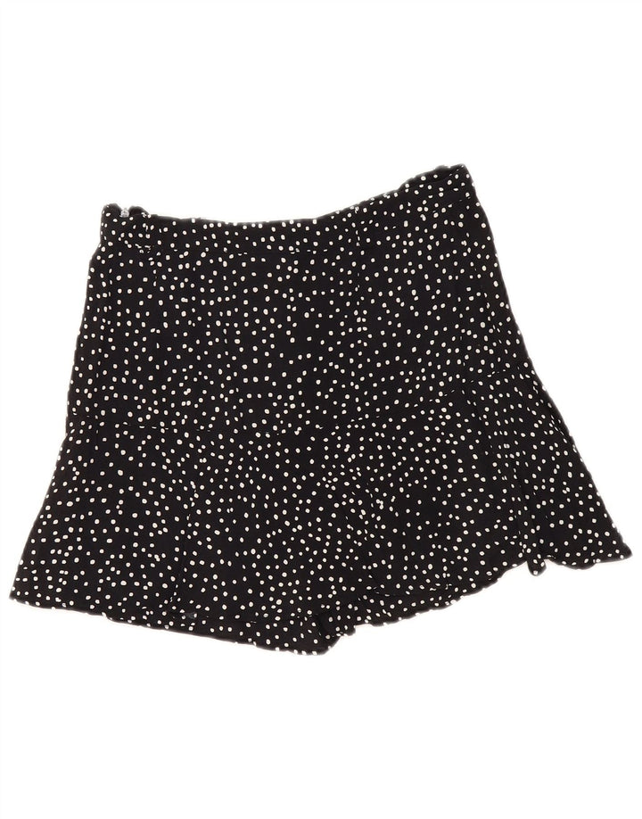 Zara Falda pantalón para mujer UK 44 Viscosa con lunares negros medianos