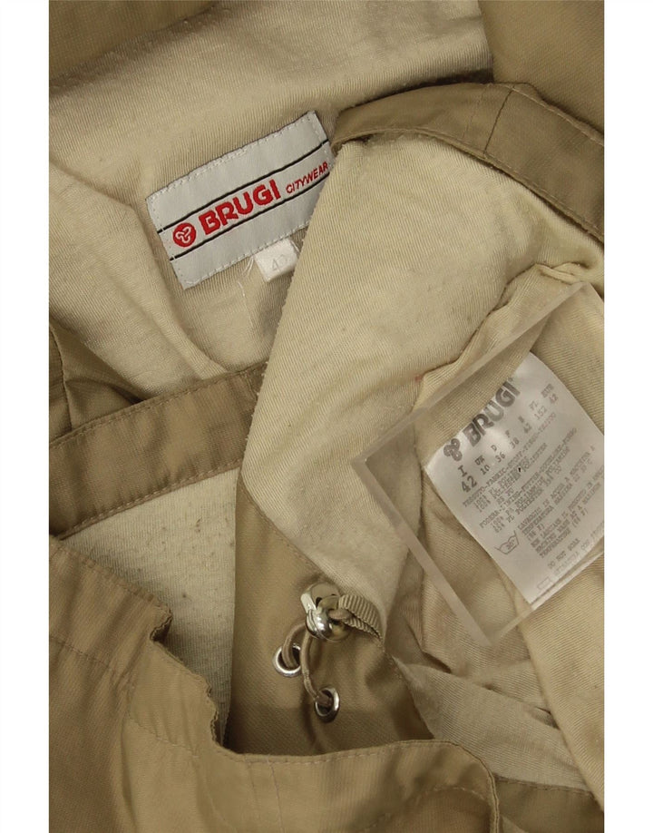 Brugi Chaqueta utilitaria extragrande para mujer UK 10 Small Beige Poliéster