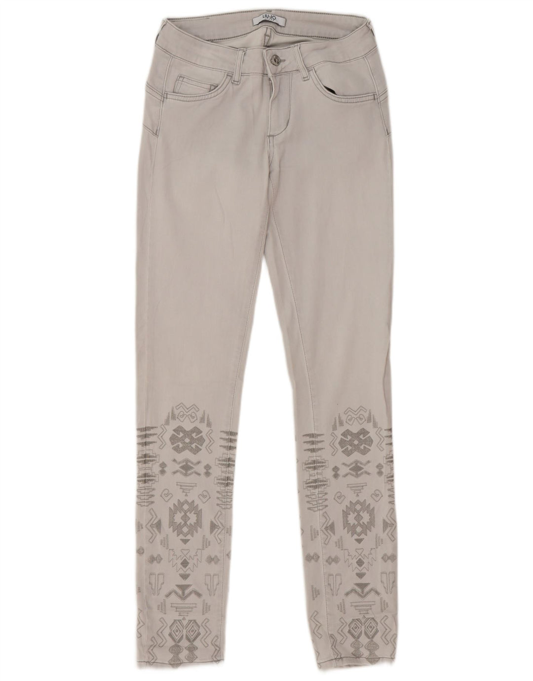 Jeans Liu Jo Mujer Slim W28 L31 Gris Geométrico
