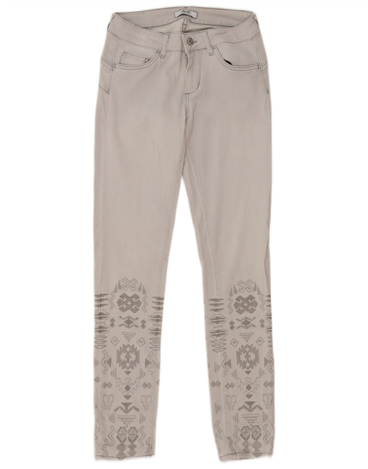 Jeans Liu Jo Mujer Slim W28 L31 Gris Geométrico