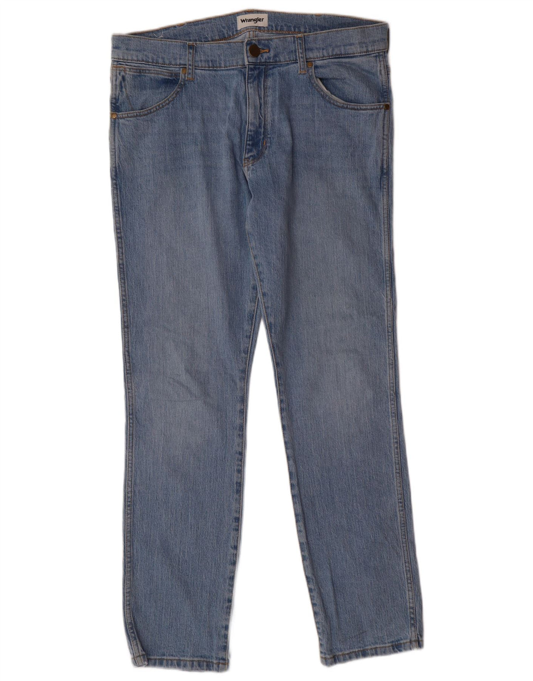 WRANGLER Vaqueros cónicos delgados Larston para hombre W32 L32 Algodón azul