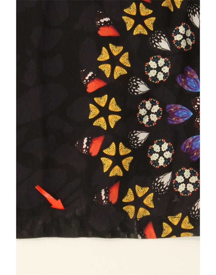 DESIGUAL Mono gráfico sin mangas para mujer UK 44 Grande Negro Floral