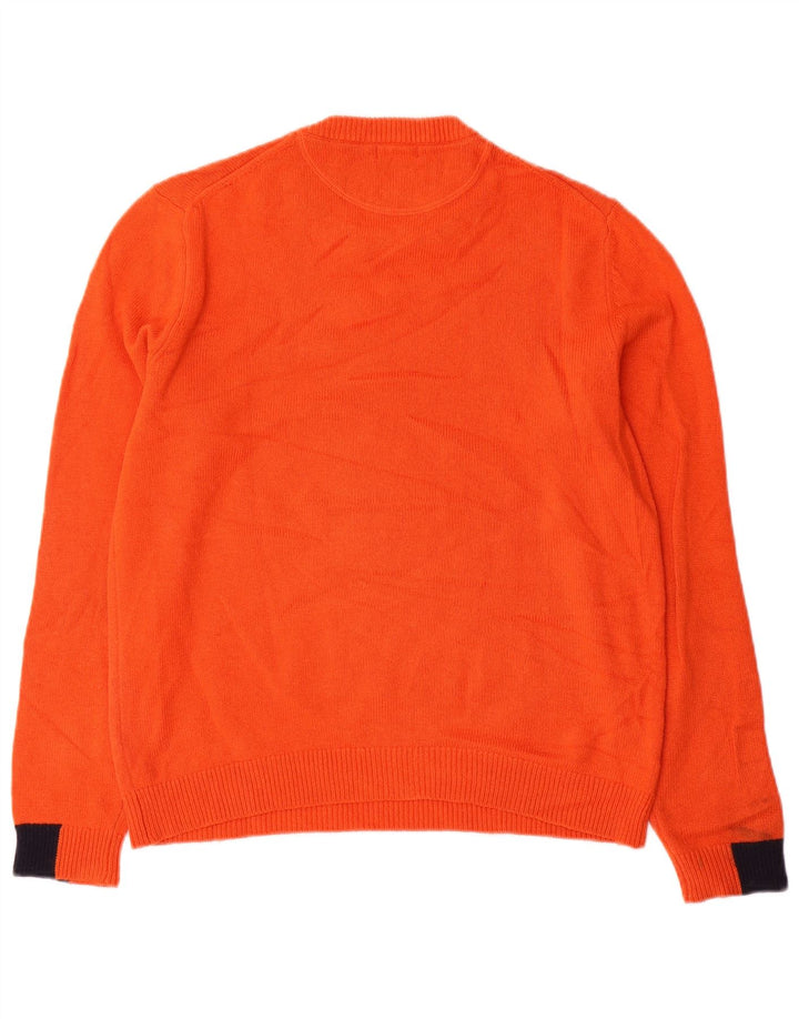 Sun68 Suéter de cuello redondo para mujer UK 46 Large Lana naranja
