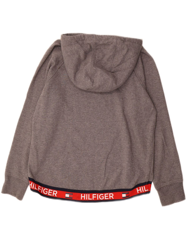 Tommy Hilfiger Jersey con capucha gráfico para mujer UK 44 Gris medio Colorblock