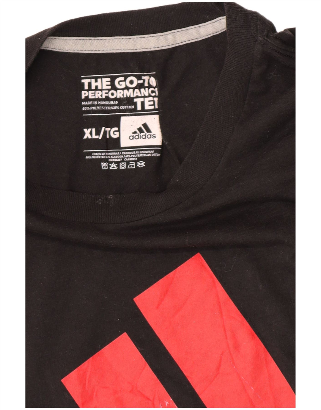 Adidas Mens Climalite Graphic Camiseta Top XL Negro Poliéster