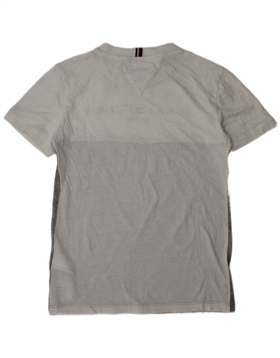 TOMMY HILFIGER Camiseta gráfica para niño 9-10 años Algodón color block gris