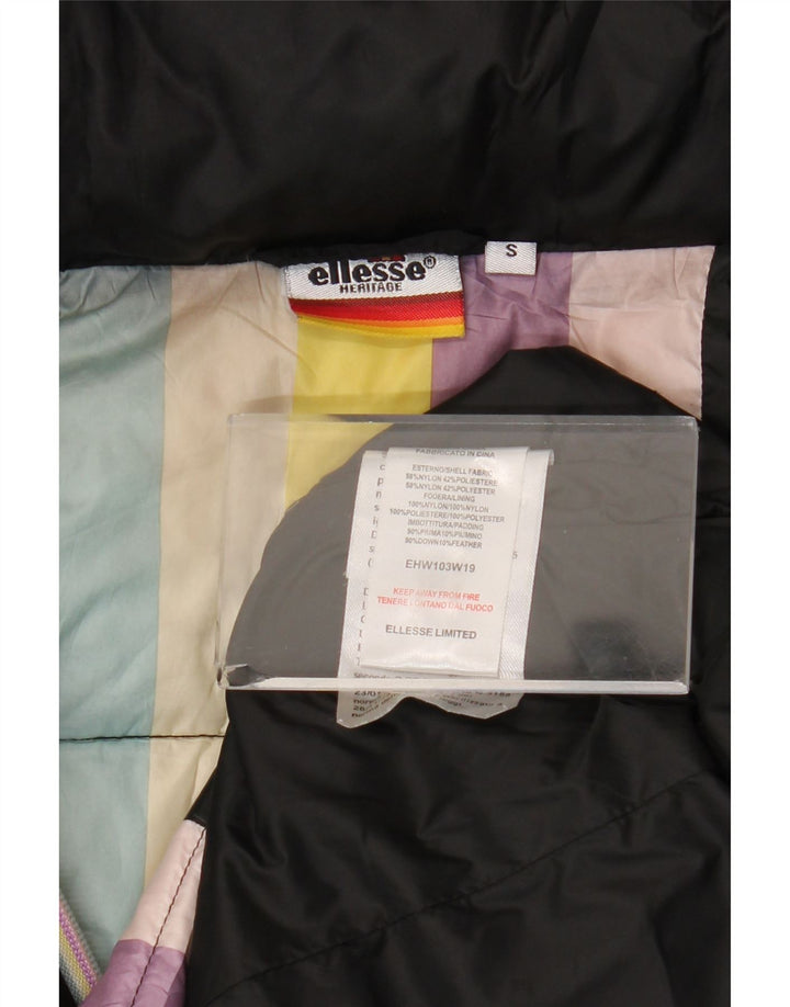 Chaqueta acolchada con capucha Heritage para mujer Ellesse UK 10 Small Black Nylon