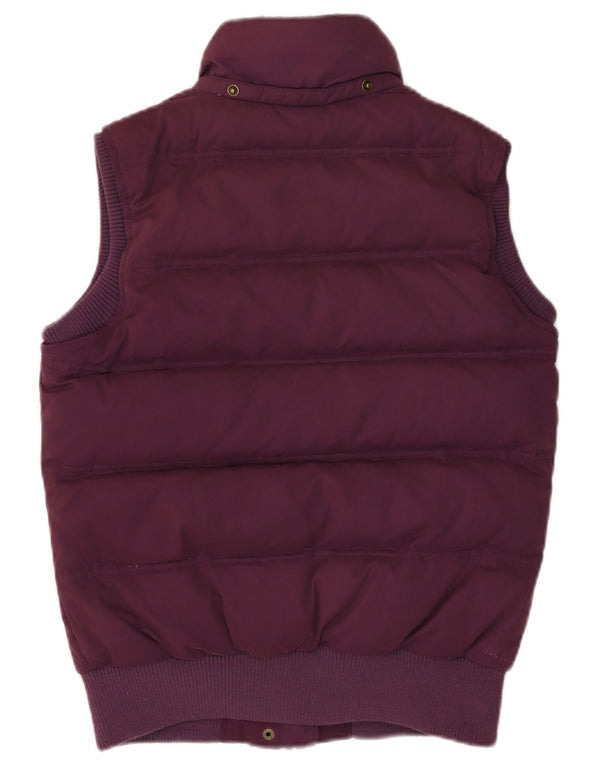 FAT FACE Womens Padded Gilet UK 10 Small Purple Polyester