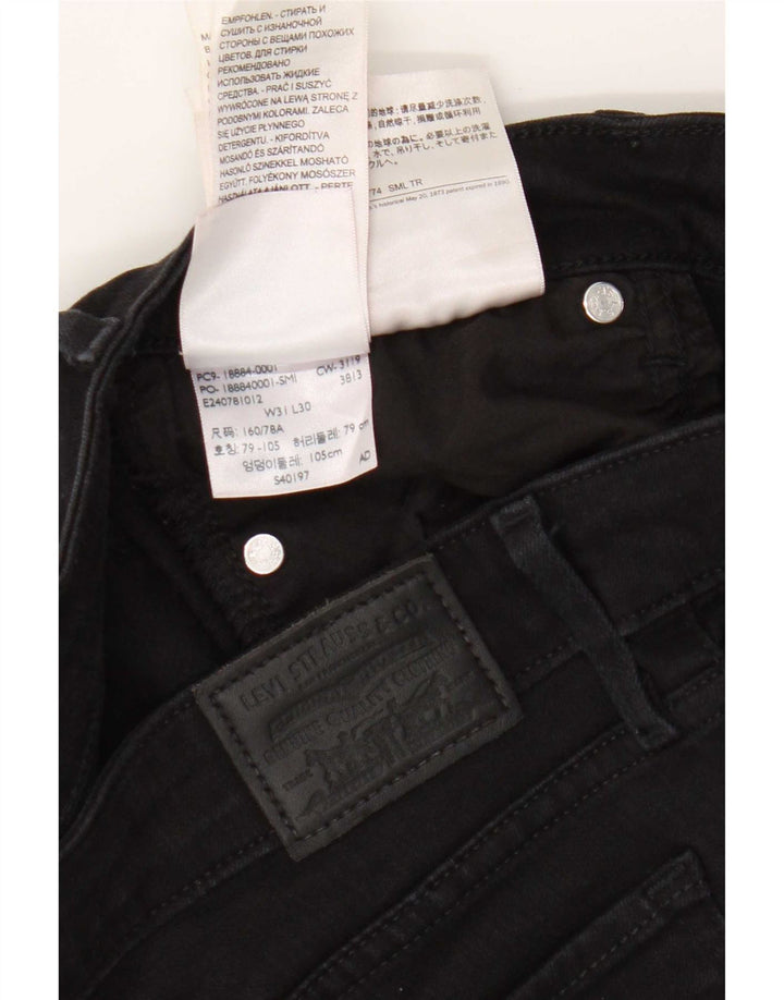 Levi's Mujer 712 Slim Jeans W31 L30 Algodón Negro