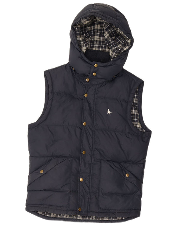 Jack Wills Chaleco acolchado con capucha para hombre UK 36 Small Azul marino