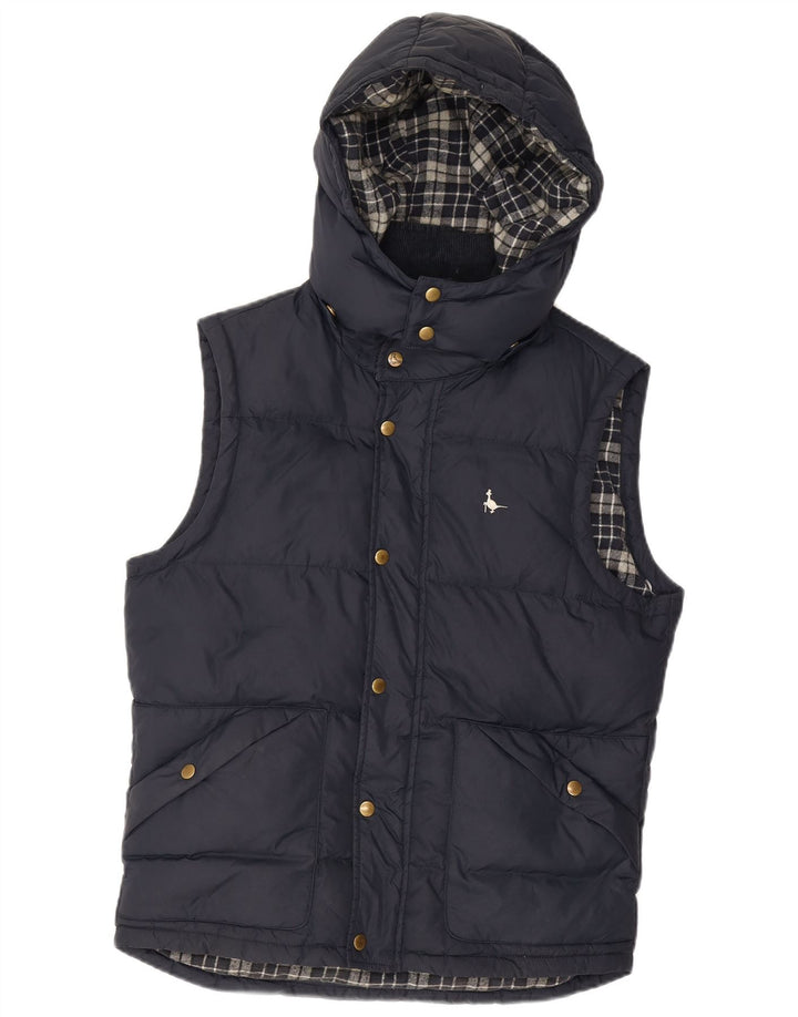 Jack Wills Chaleco acolchado con capucha para hombre UK 36 Small Azul marino