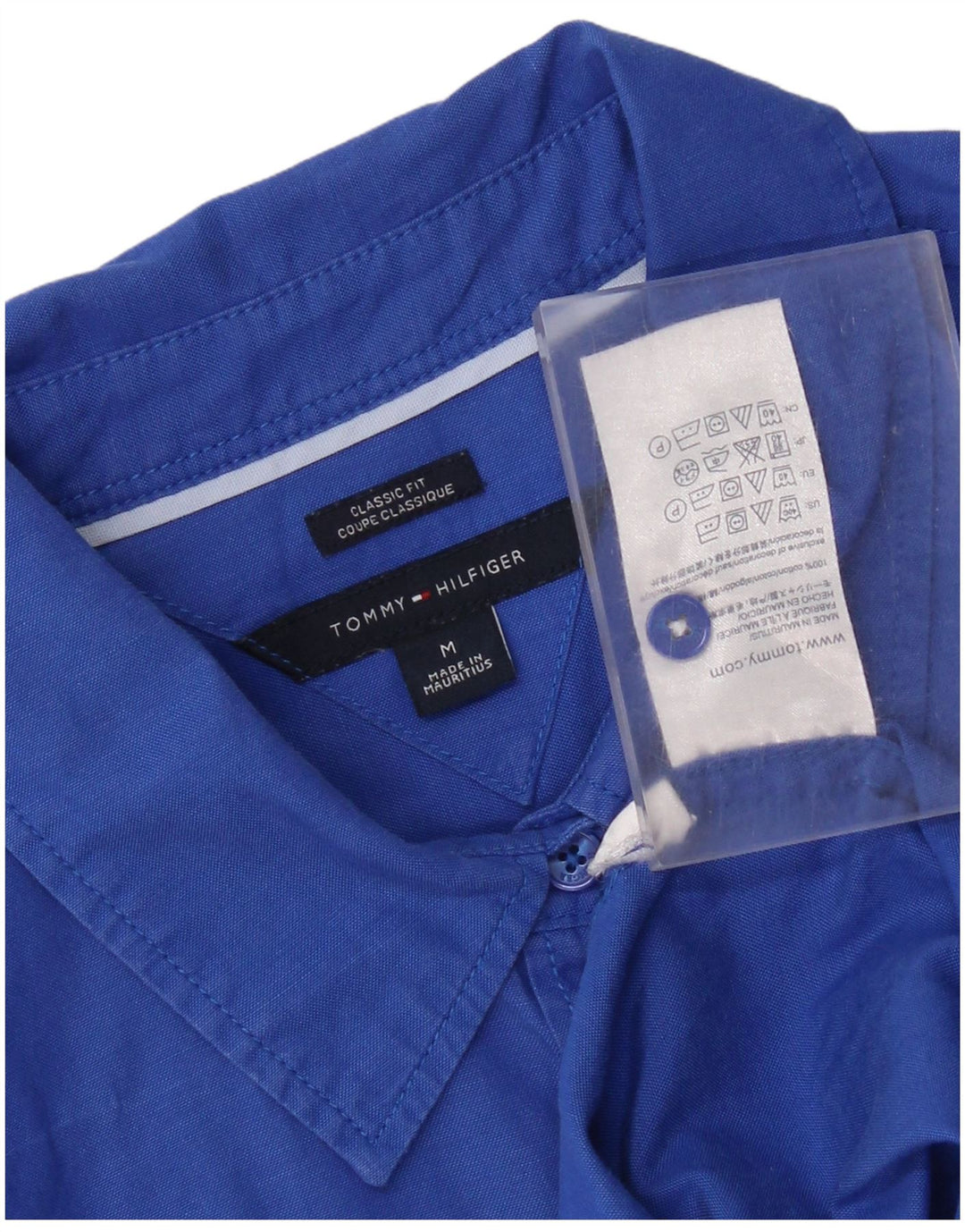 Tommy Hilfiger Camisa de corte clásico para mujer Reino Unido 44 Algodón azul medio