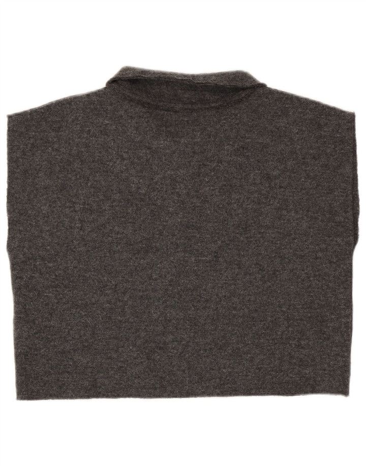Zara Polo Corto Sin Mangas Para Mujer UK 44 Poliéster Gris Medio