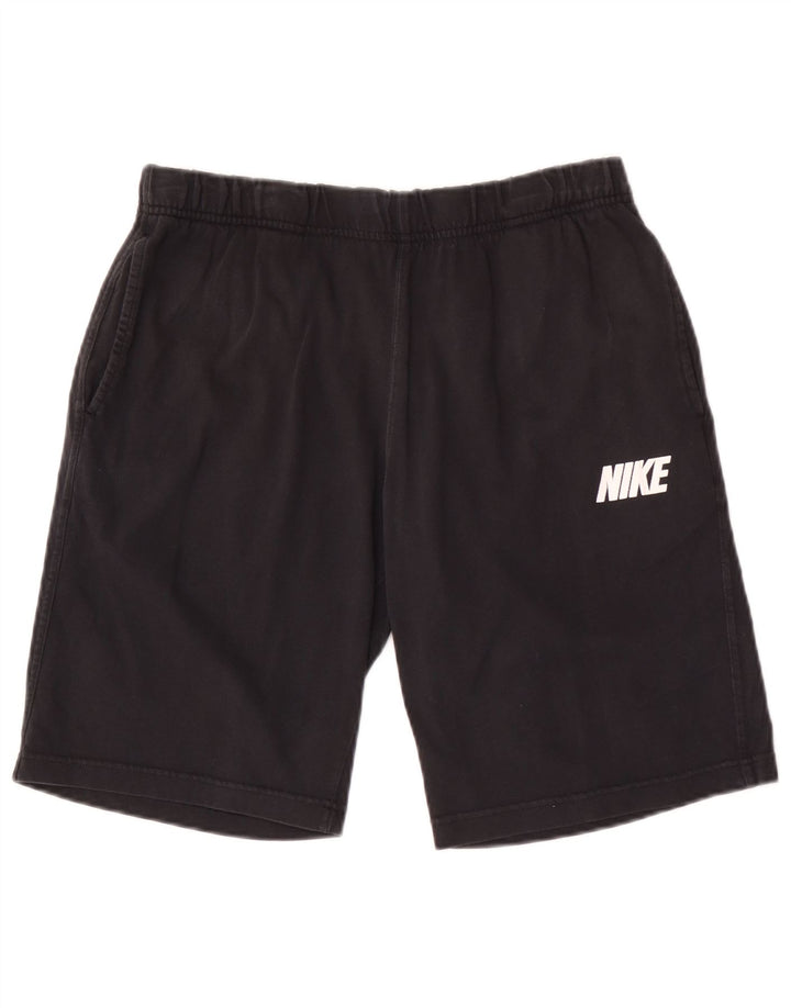 Nike Pantalones cortos deportivos con gráficos para hombre, algodón negro mediano