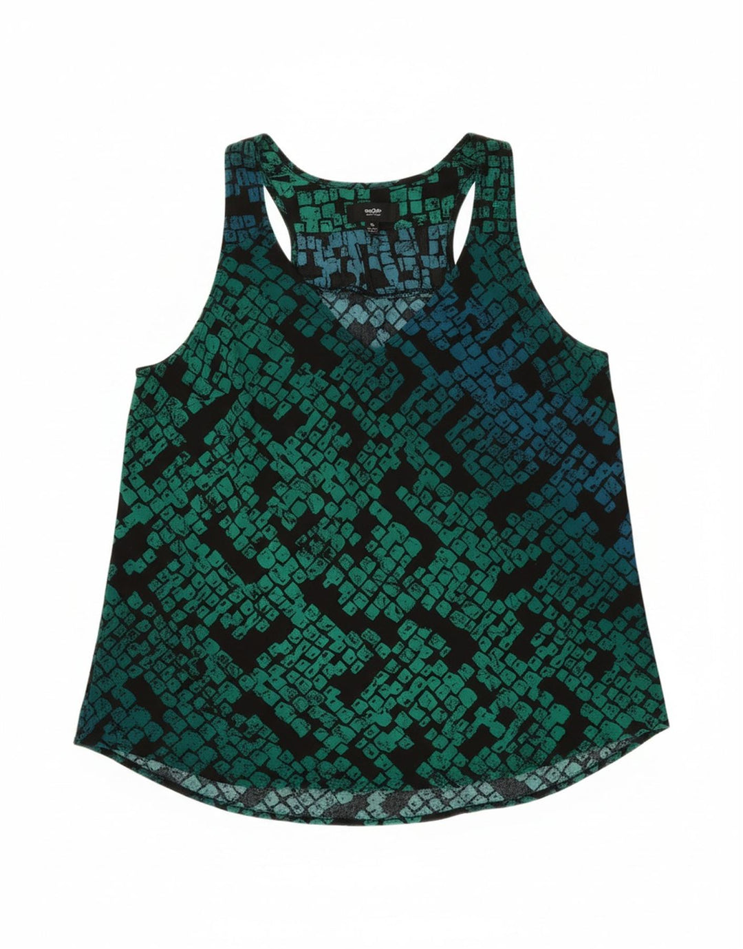 MOSSIMO Womens Vest Top UK 18 XL Green Geometric Polyester