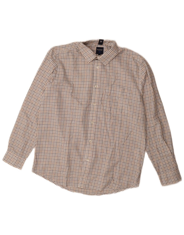 Camisa de franela para hombre James Pringle Poliéster a cuadros blanco roto medio