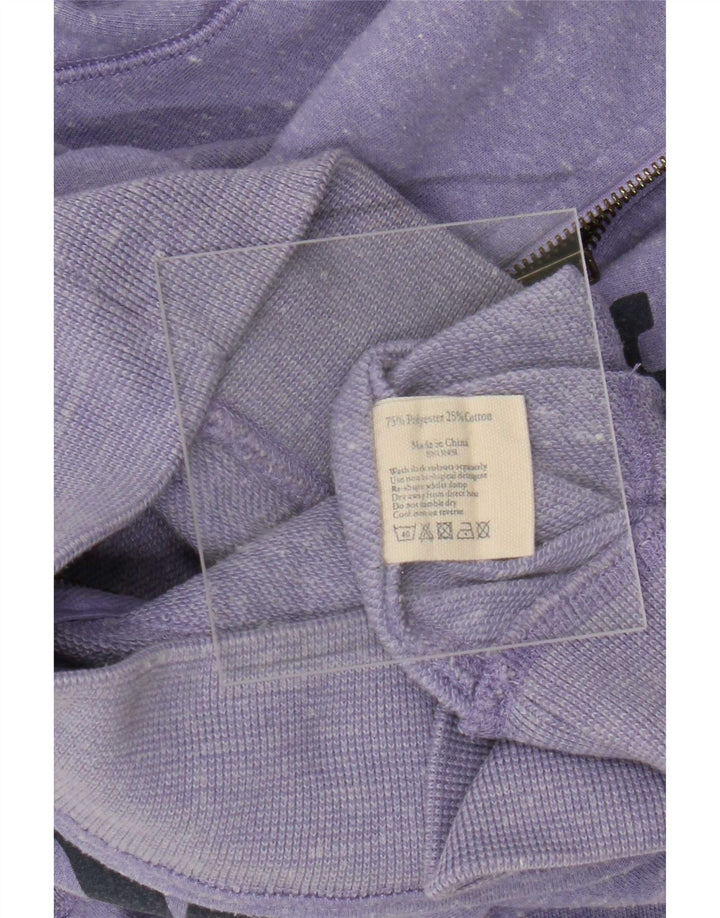 Jack Wills Suéter con capucha y cremallera gráfica para hombre Poliéster moteado en color morado medio