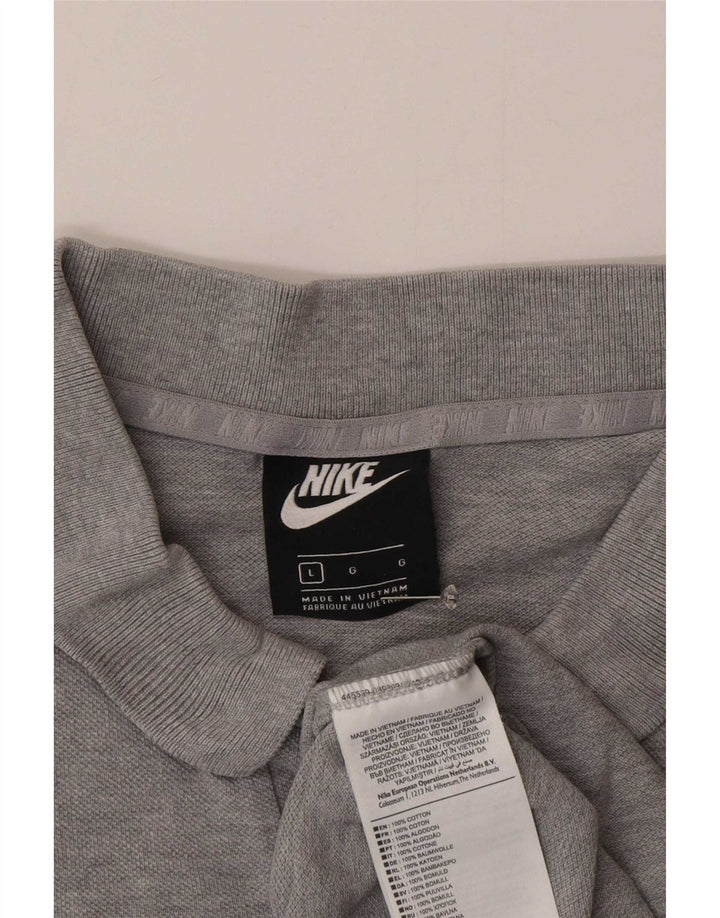 Nike Polo para hombre de algodón moteado gris grande