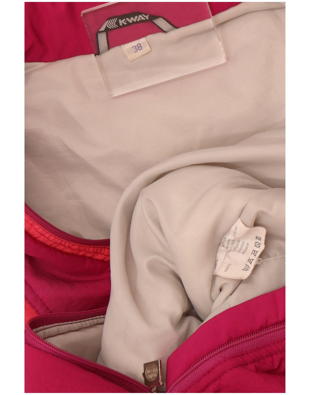 Mono de esquí extragrande con gráfico para mujer K-Way EU 38 Poliamida rosa medio