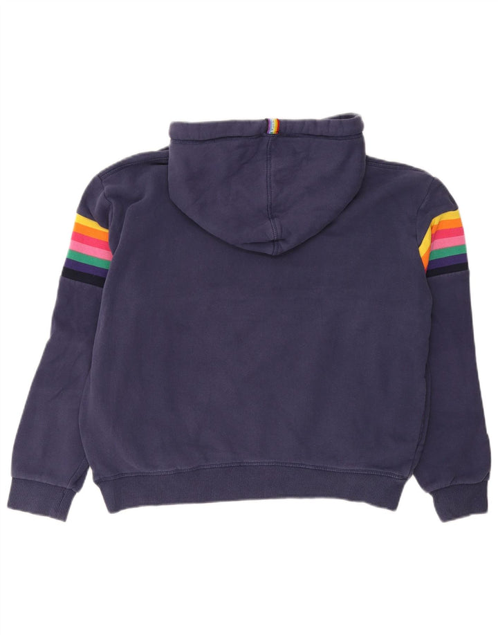 Superdry Jersey con capucha gráfica para mujer Reino Unido 40 Mediano Algodón a rayas azul marino